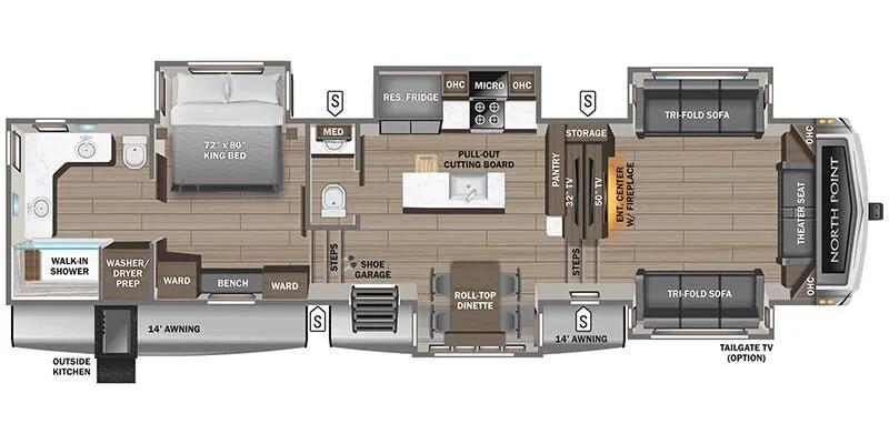 2025 Jayco North Point 382FLRB floor plan