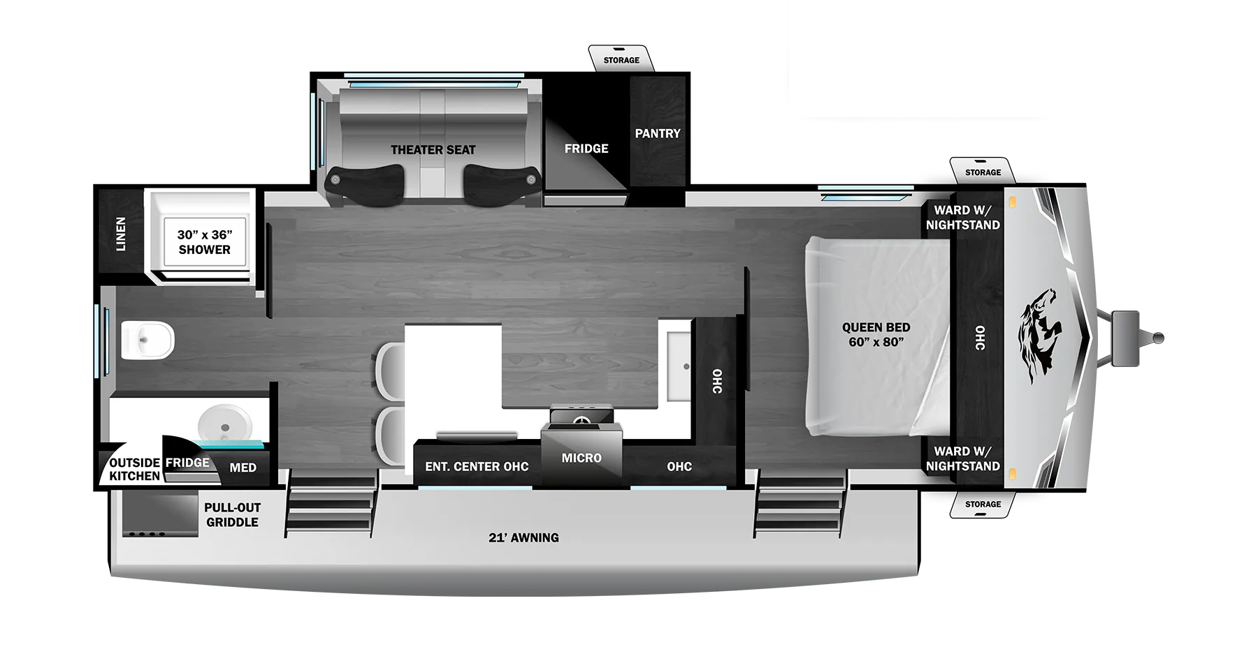 Highland Ridge Open Range Range Lite 215MKU floor plan