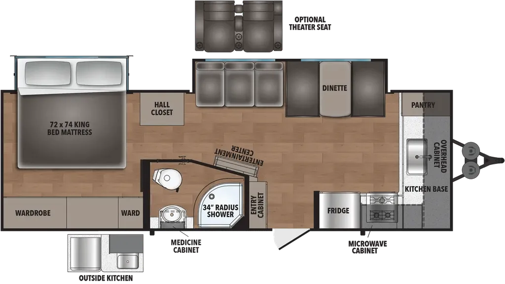 2024 Shasta Shasta 25FK floor plan