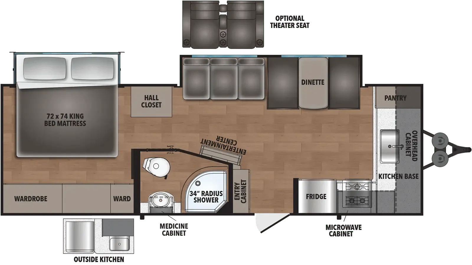 2024 Shasta Shasta 25FK - Floor plan