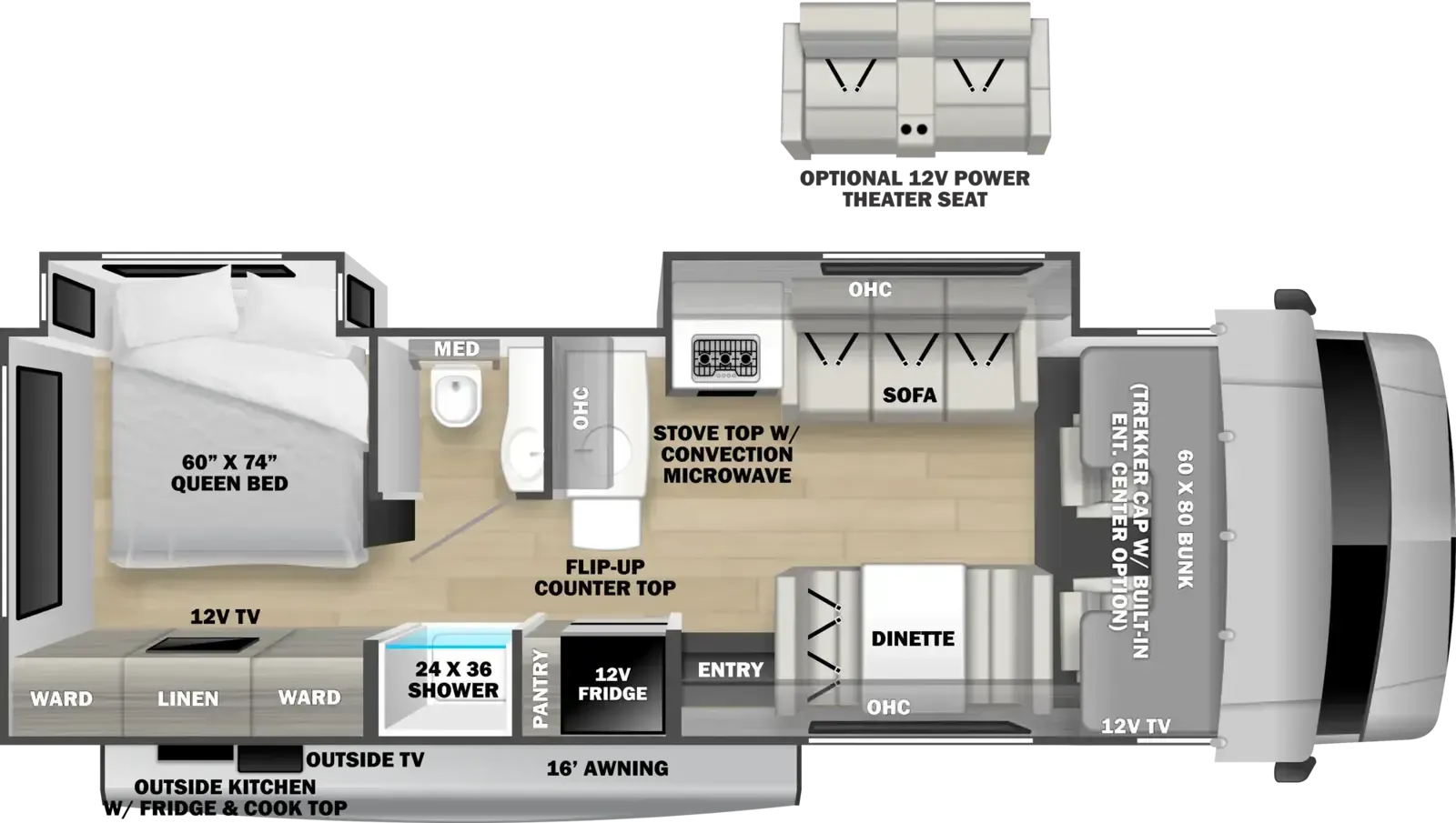 Forest River Sunseeker 2860DS floor plan