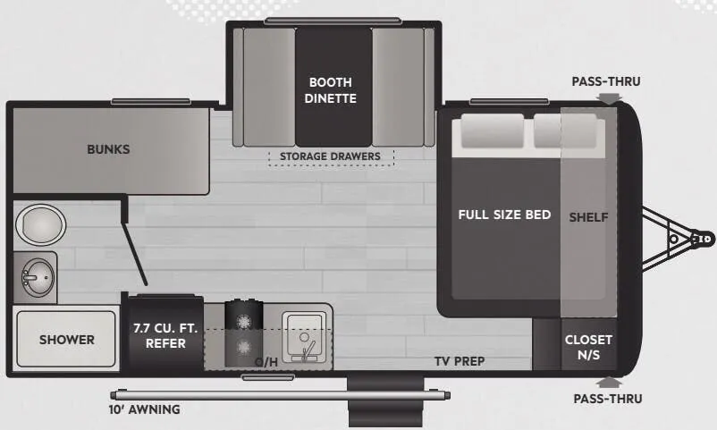 Keystone Springdale Mini 1760BH floor plan
