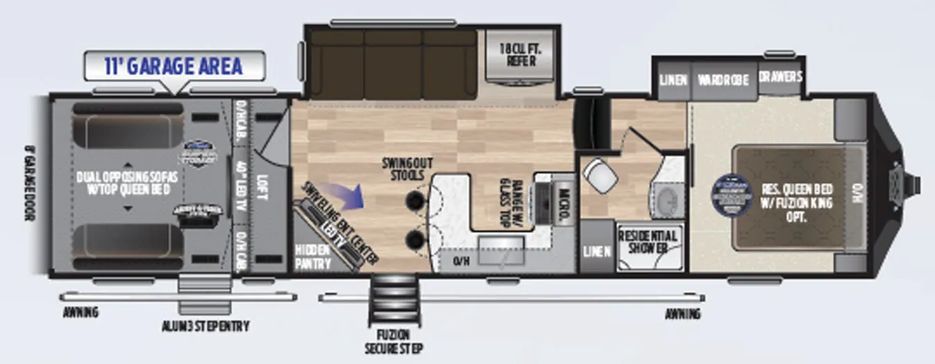 Keystone Fuzion 369 floor plan
