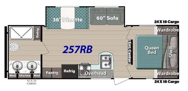 Gulf Stream Yellowstone Classic 257RB floor plan