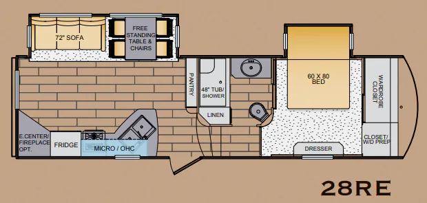 Shasta Phoenix 28RE floor plan