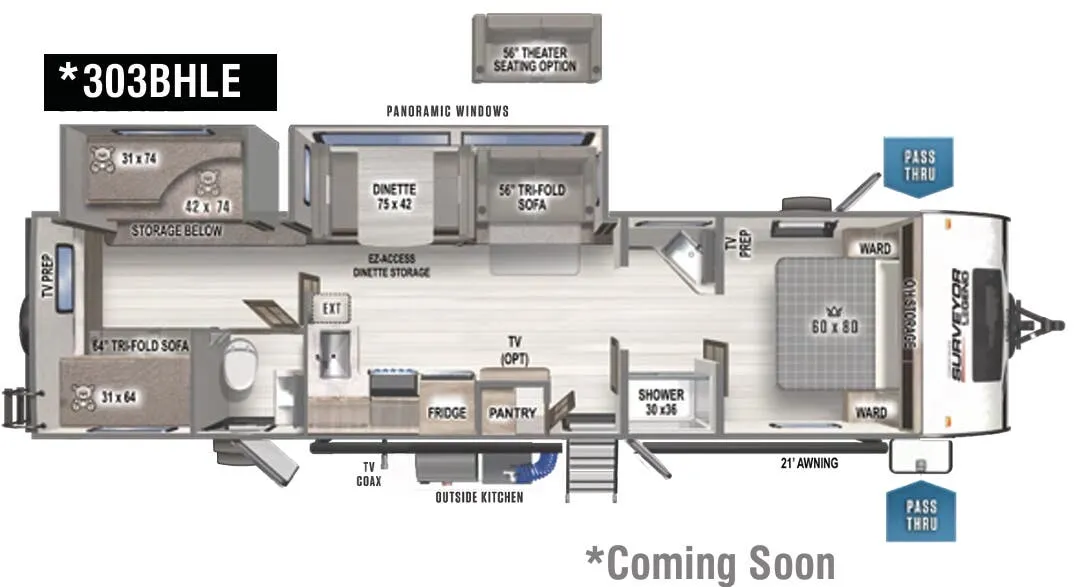 Forest River Surveyor Legend 303BHLE exterior