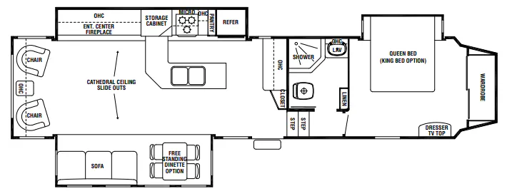 Forest River Cedar Creek Silverback 35TS floor plan