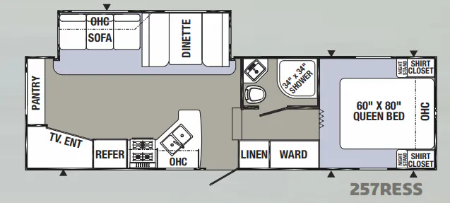 Palomino Puma 257RESS floor plan