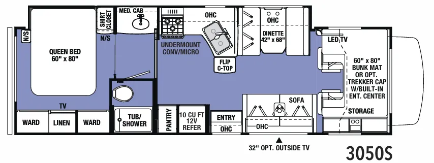 Forest River Sunseeker Classic 3050S floor plan