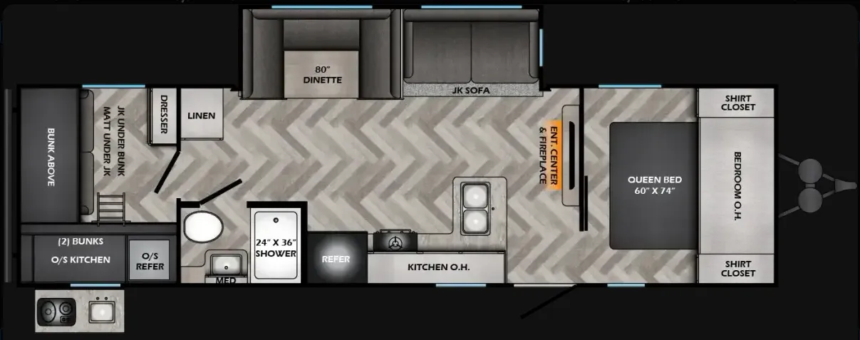 CrossRoads Zinger 290KB floor plan
