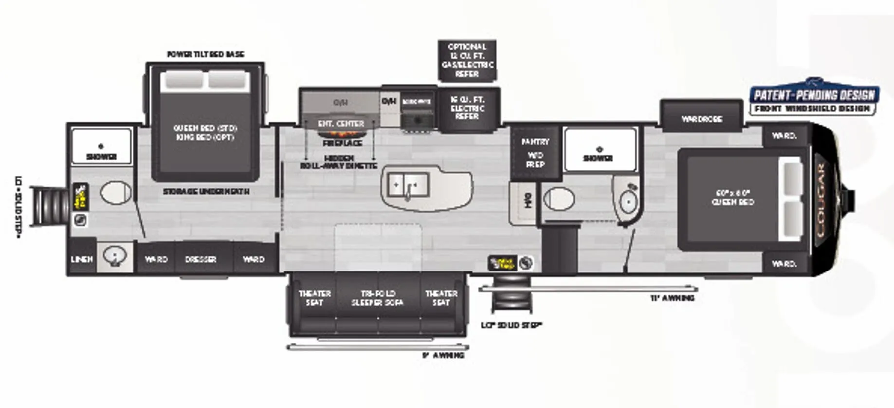 Keystone Cougar 350DMS floor plan