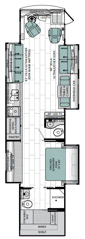 American Coach American Revolution 42T floor plan