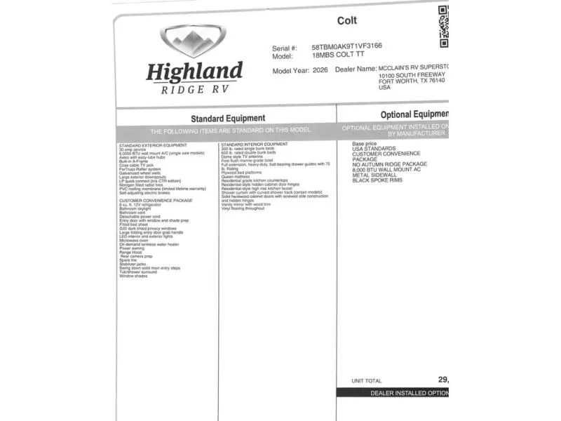2026 Open Range RV Open Range Colt 18MBS - Photo 4
