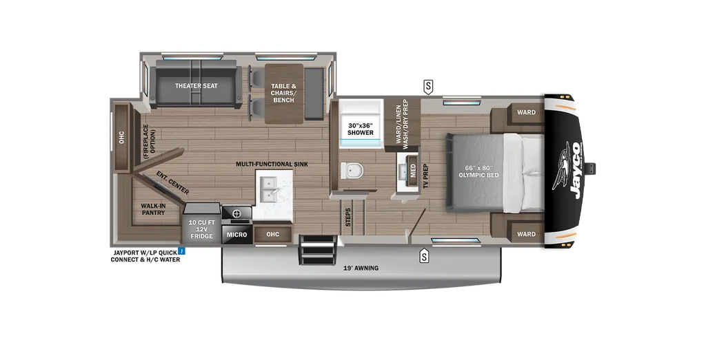 2026 Jayco Eagle HT Fifth Wheels 26REC floor plan