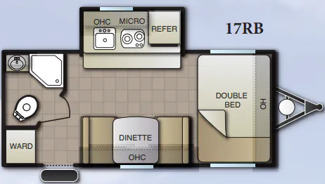 Pacific Coachworks Econ 17RB floor plan