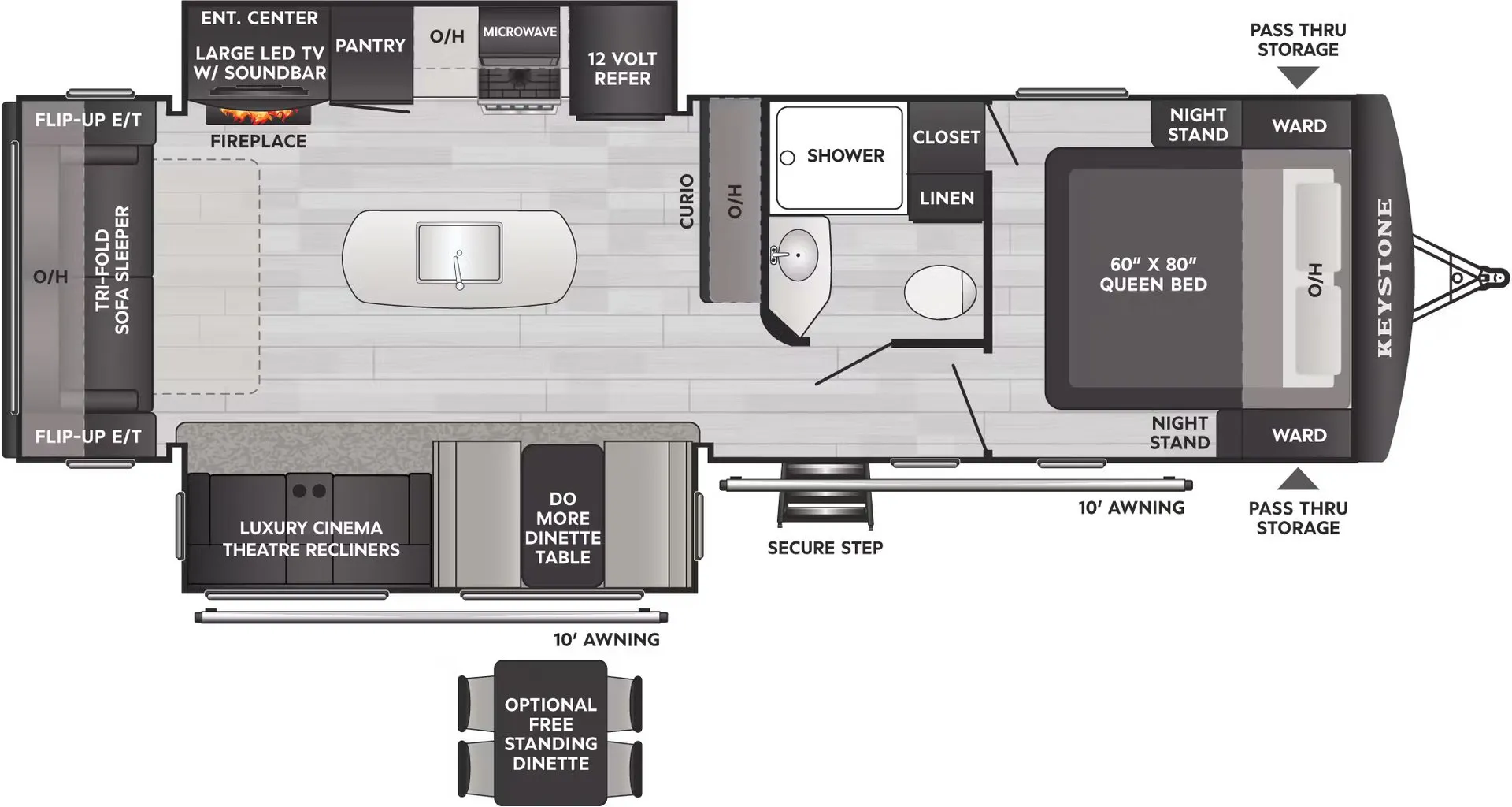 Keystone Passport SL Series 2870RLWE floor plan