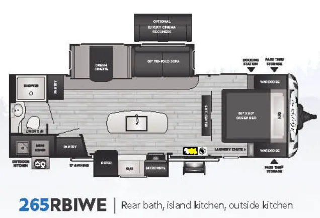 Keystone Bullet 265RBIWE floor plan