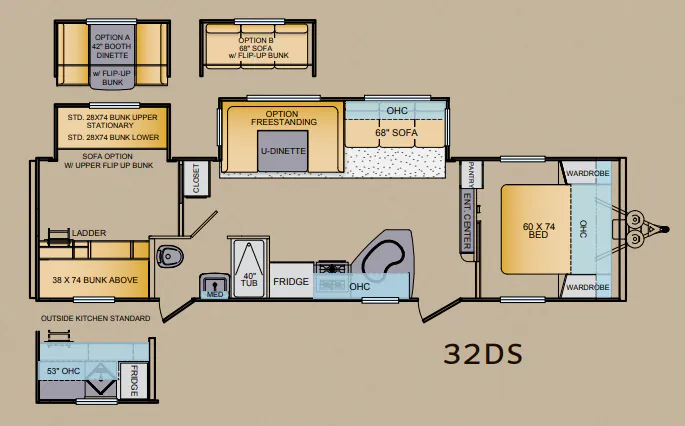 Shasta Revere 32DS floor plan