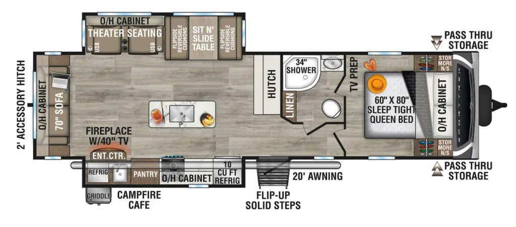 2026 VENTURE RV SPORTTREK 312VIK floor plan
