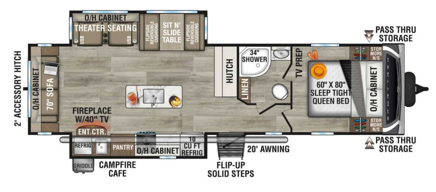 2026 VENTURE RV SPORTTREK 312VIK - Floor plan