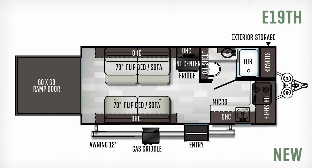 Forest River Flagstaff E-Pro E19TH floor plan