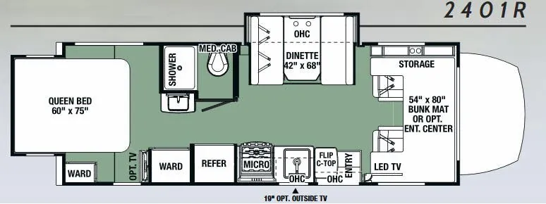 Forest River Forester MBS 2401R floor plan
