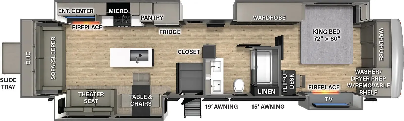 Palomino River Ranch 393RL floor plan