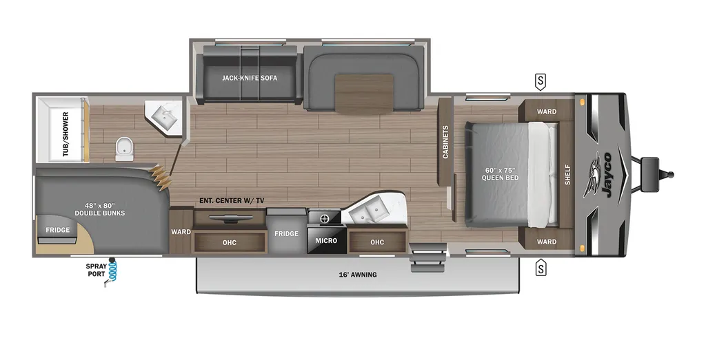 2022 Jayco Jay Flight 284BHS floor plan