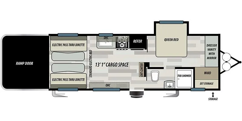 2021 Forest River Shockwave 24QSGMX floor plan