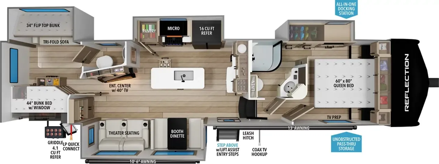 Grand Design Reflection 311BHS floor plan