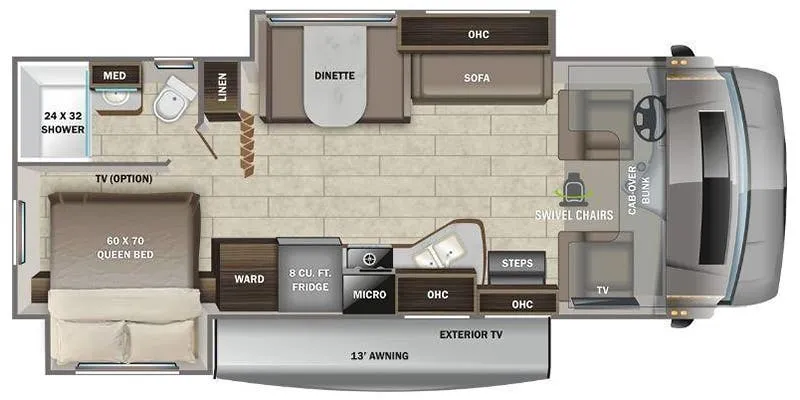 Entegra Coach Odyssey 26D floor plan