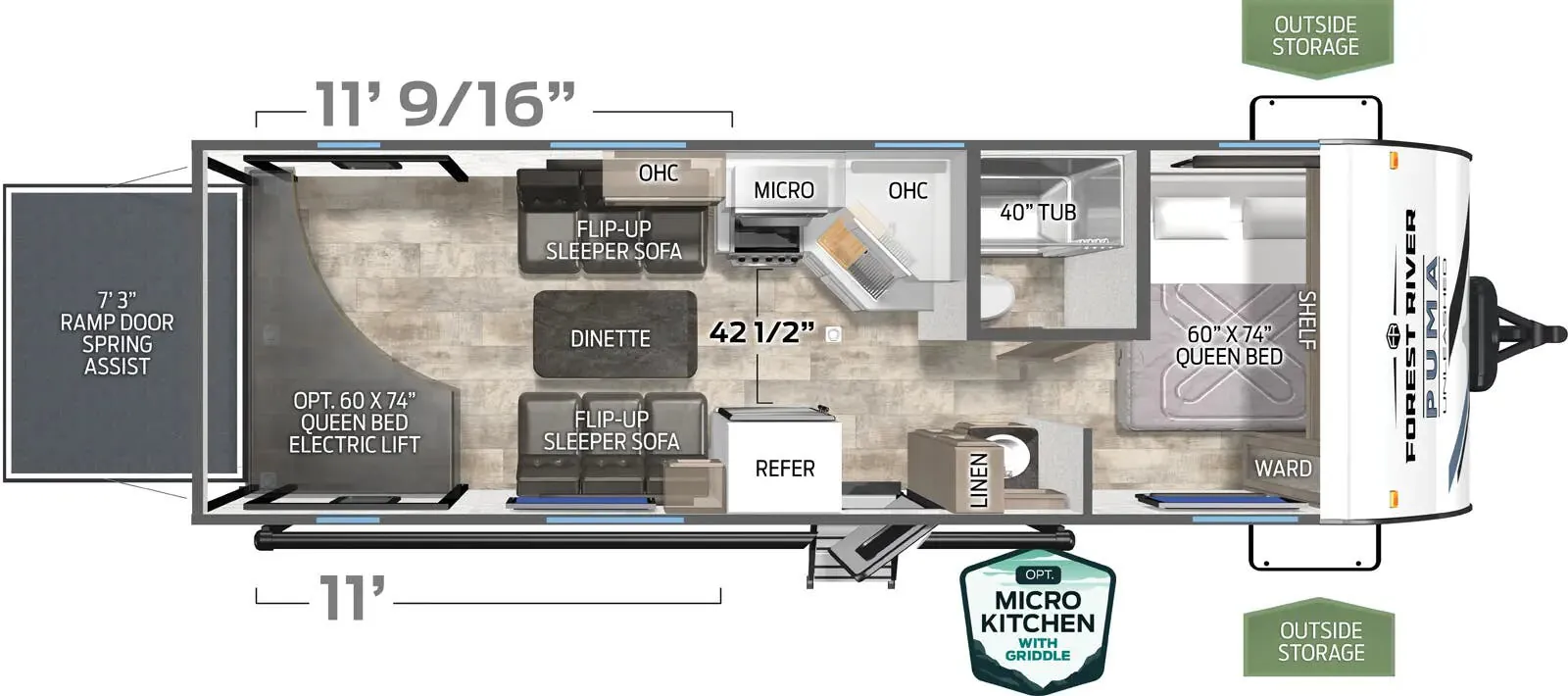 Palomino Puma Unleashed 25TH floor plan