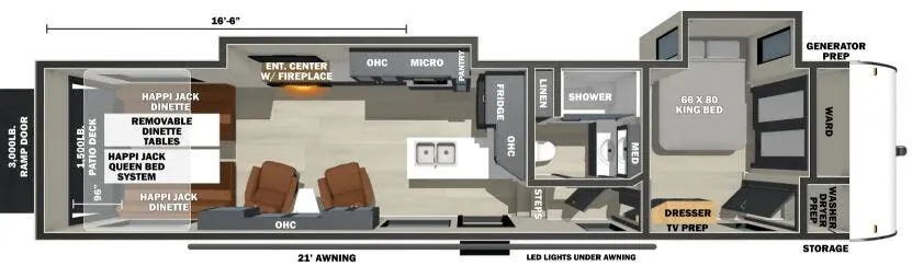 Forest River Sandstorm 3217GX floor plan