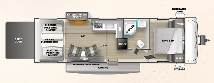 Forest River Shockwave 2700RLS floor plan