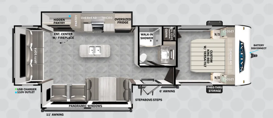 2024 Forest River Salem 27RE - Floor plan