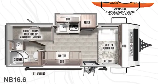 2021 Forest River No Boundaries NB16.6 - Floor plan