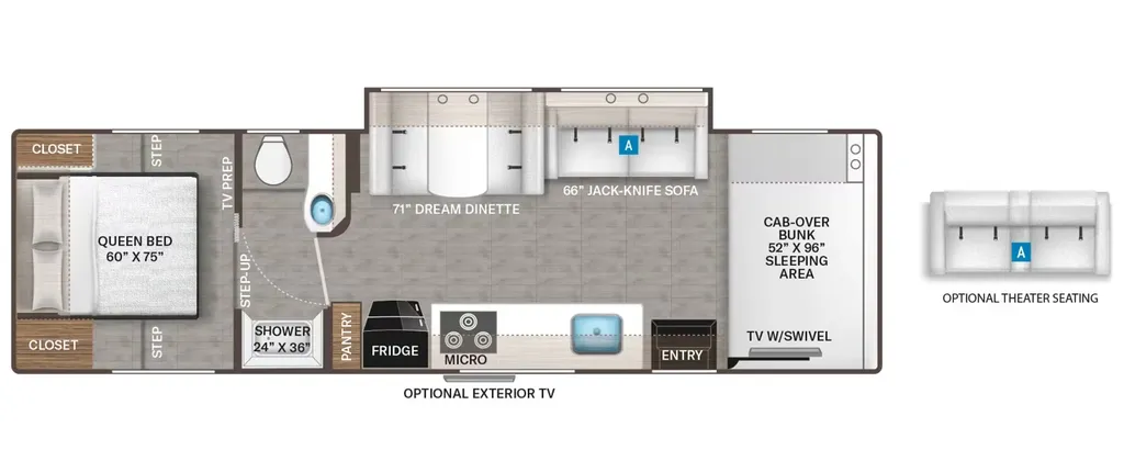 2027 Thor Motor Coach Four Winds 31H floor plan