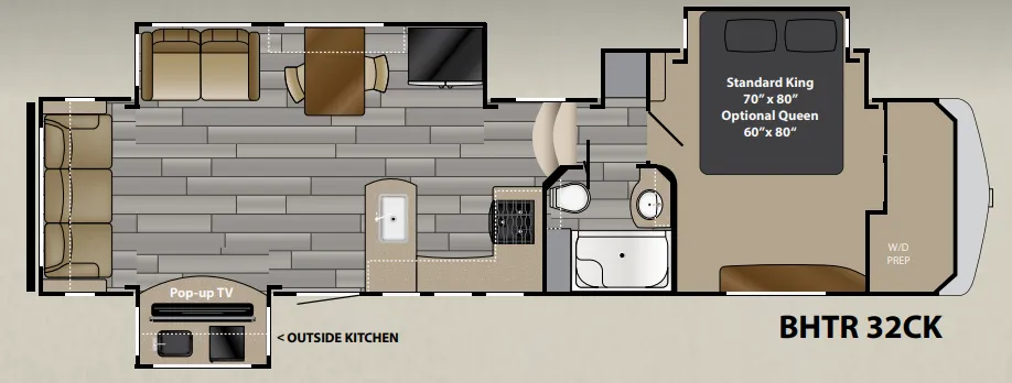 2019 Heartland Bighorn Traveler 32CK - Floor plan