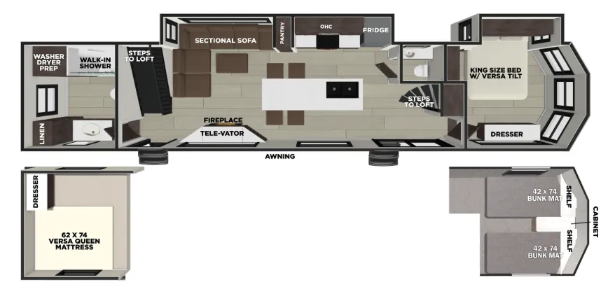 Forest River Salem Grand Villa 44ZEN floor plan
