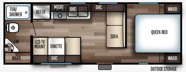 Forest River Cherokee Grey Wolf 24JS floor plan