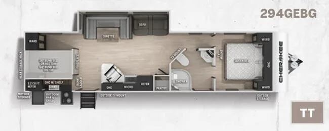 Forest River Cherokee 294GEBG floor plan