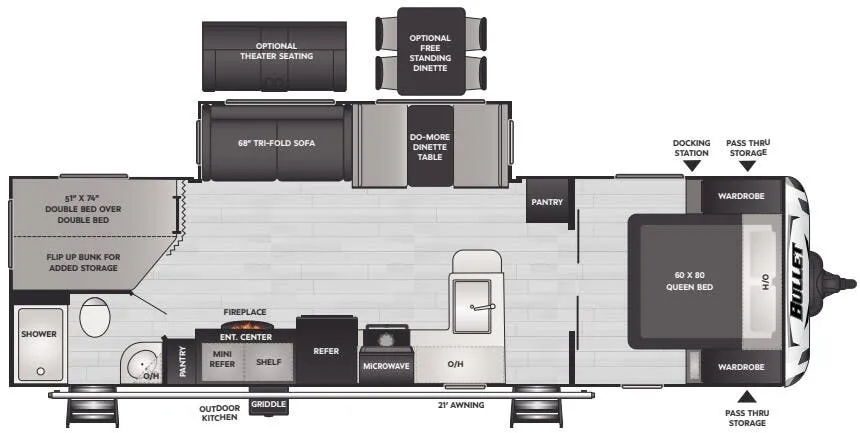 Keystone Bullet Premium 290BHSWE floor plan