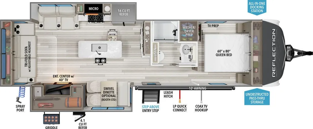 2025 Grand Design Reflection 317RSTS floor plan