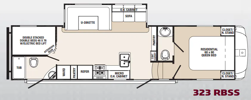 Palomino Sabre Silhouette 323 RBSS floor plan