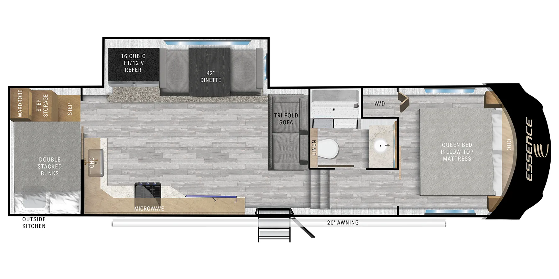 Cruiser RV Essence 28DB floor plan