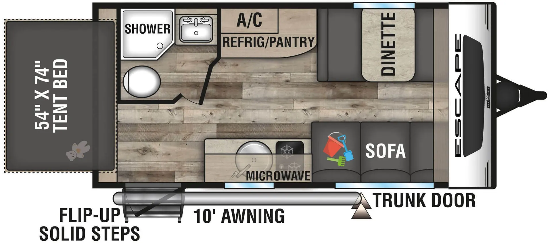 K-Z Escape E160RBT floor plan