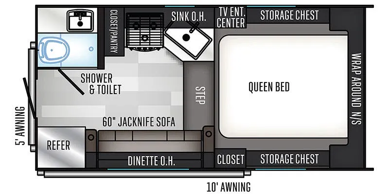 2021 Palomino Backpack HS-8801 - Floor plan