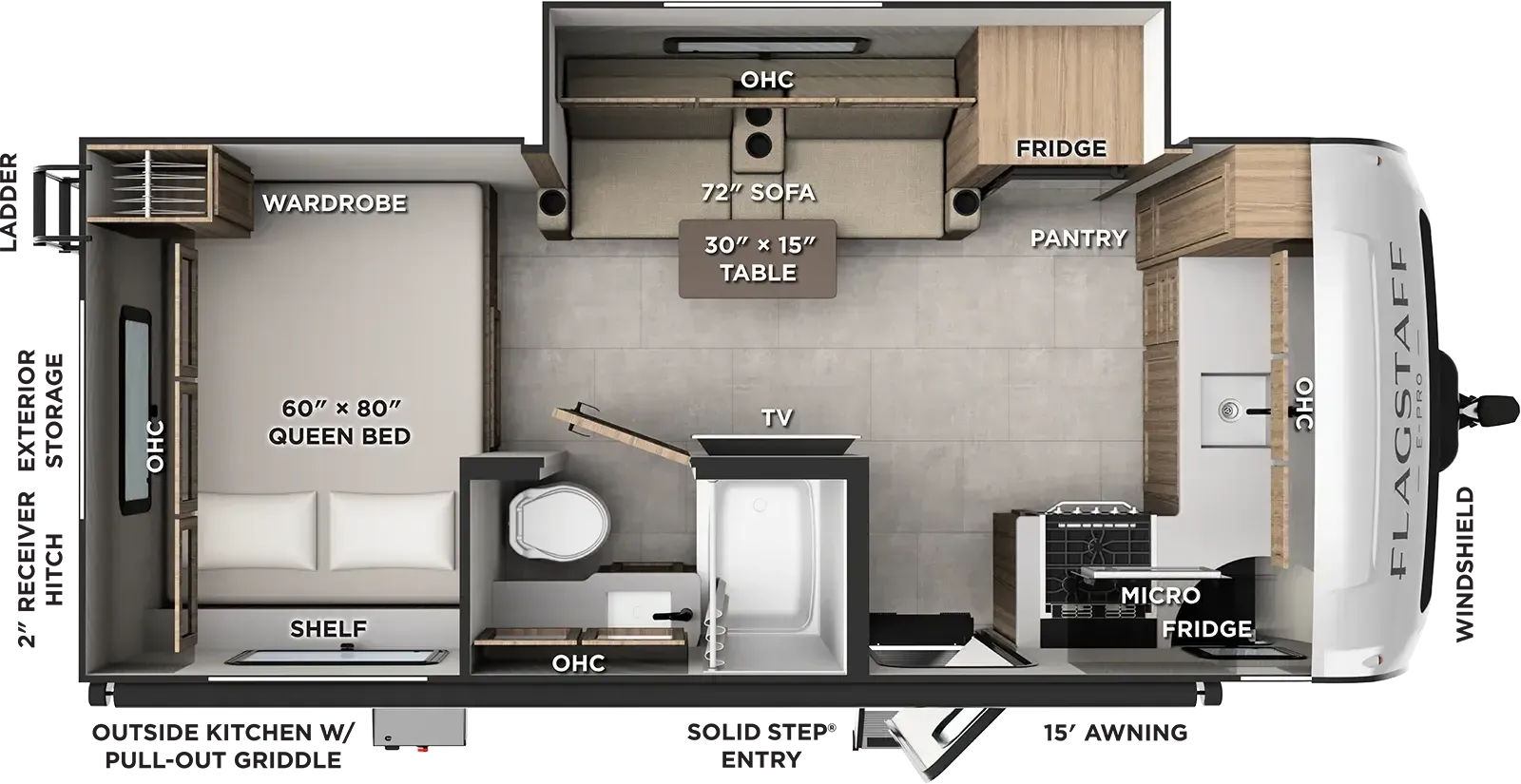 2027 Forest River Flagstaff E Pro 201SFK - Floor plan