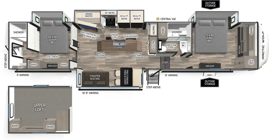 2027 Cherokee Arctic Wolf 38DST floor plan