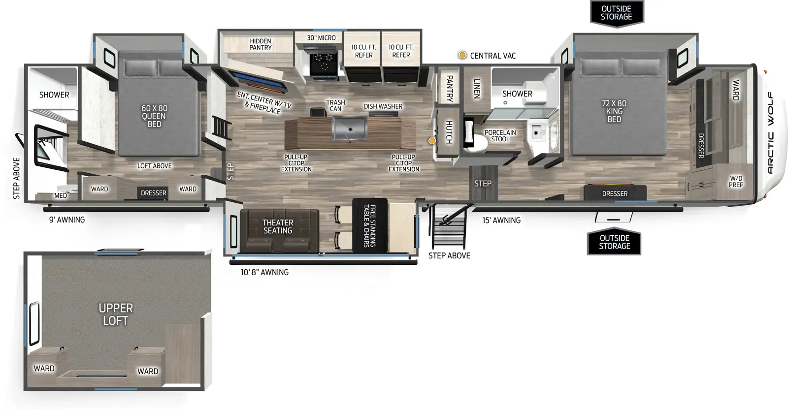 2027 Cherokee Arctic Wolf 38DST - Floor plan